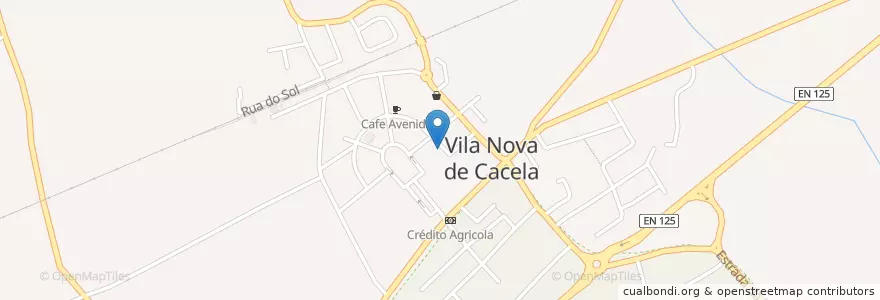 Mapa de ubicacion de Snack Bar Cristo en البرتغال, الغرب, الغرب, فارو, فيلا ريال دي سانتو أنطونيو, Vila Nova De Cacela.