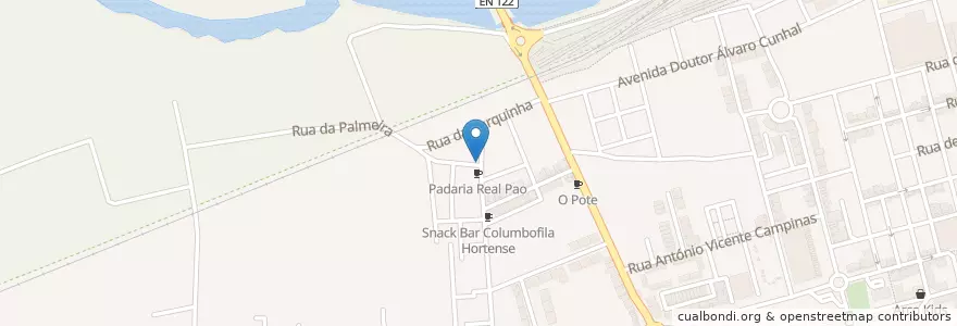 Mapa de ubicacion de Padaria Real Pao en Portekiz, Algarve, Algarve, Faro, Vila Real De Santo António, Vila Real De Santo António.