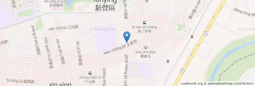 Mapa de ubicacion de 正偉牙醫診所 en 臺灣, 臺南市, 新營區.