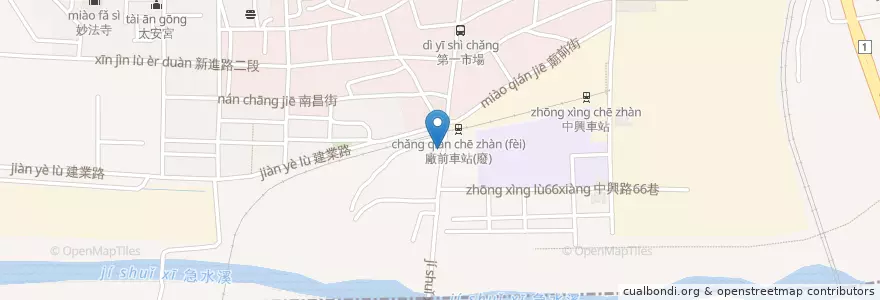 Mapa de ubicacion de 傑仁牙醫診所 en 臺灣, 臺南市.