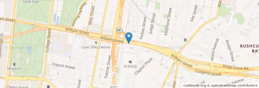 Mapa de ubicacion de Detour expresso bar en 오스트레일리아, New South Wales, Council Of The City Of Sydney, 시드니.