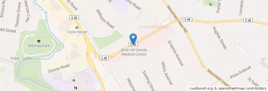 Mapa de ubicacion de Briar Hill Family Medical Centre en استرالیا, Victoria, City Of Banyule.