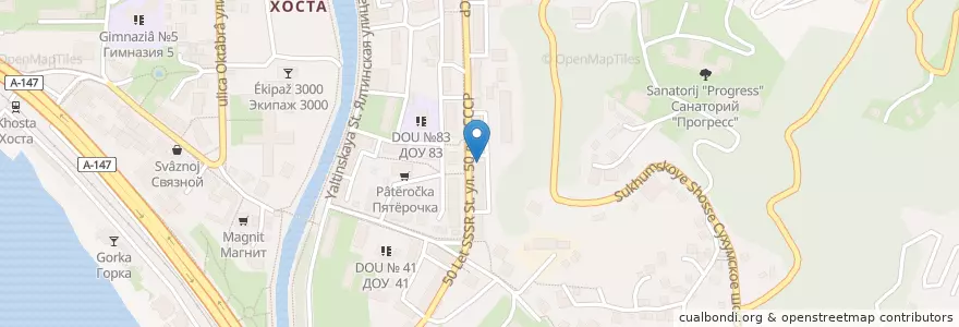 Mapa de ubicacion de Аптека en Rusia, Южный Федеральный Округ, Краснодарский Край, Городской Округ Сочи.