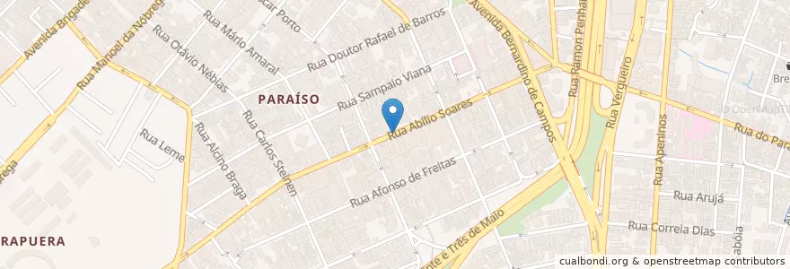 Mapa de ubicacion de Hospital dos Olhos en Бразилия, Юго-Восточный Регион, Сан-Паулу, Região Geográfica Intermediária De São Paulo, Região Metropolitana De São Paulo, Região Imediata De São Paulo, Сан-Паулу.