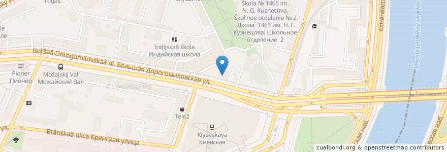 Mapa de ubicacion de Макдоналдс en Rusland, Centraal Federaal District, Moskou, Западный Административный Округ, Район Дорогомилово.