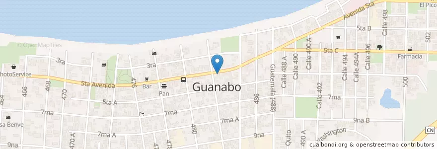Mapa de ubicacion de Luna en کوبا, La Habana, Habana Del Este.
