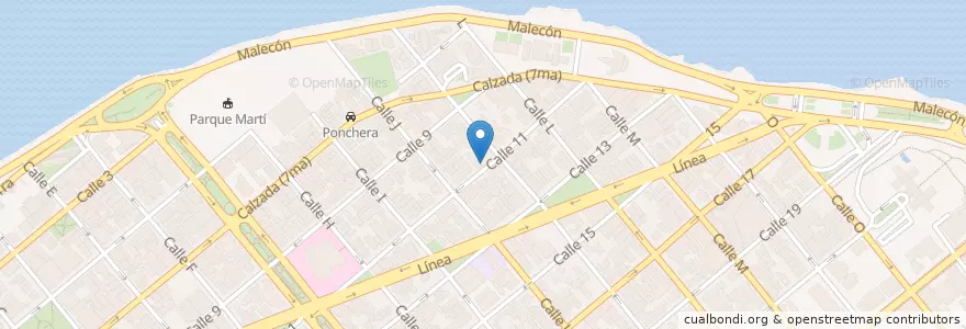 Mapa de ubicacion de Cafetería Don Luigi en 쿠바, La Habana, Plaza De La Revolución.