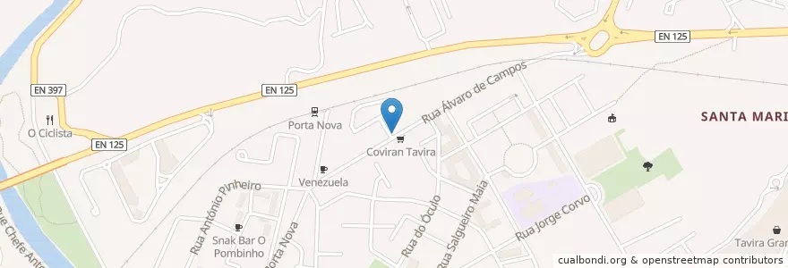 Mapa de ubicacion de Café Caracol en Portugal, Algarve, Algarve, Faro, Tavira, Tavira.