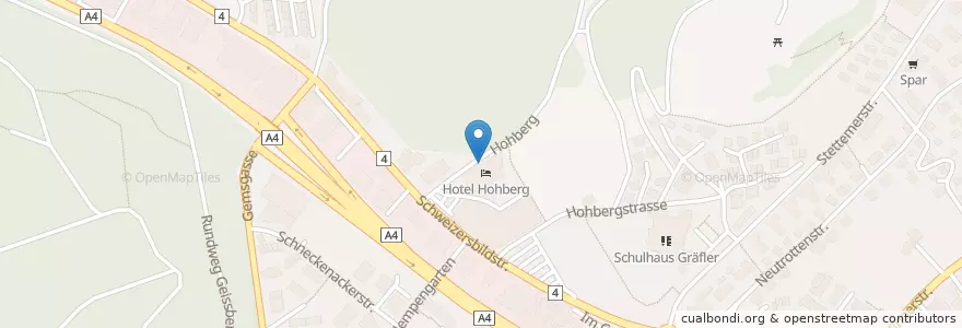 Mapa de ubicacion de Tesla Supercharger Schaffhausen en 스위스, Schaffhausen, Schaffhausen.