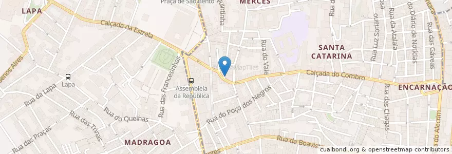 Mapa de ubicacion de Cantinho da Paz en Portugal, Área Metropolitana De Lisboa, Lisboa, Grande Lisboa, Lisboa, Misericórdia.