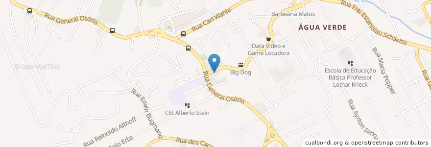 Mapa de ubicacion de Visual Mídia en 巴西, 南部, 圣卡塔琳娜, Região Geográfica Intermediária De Blumenau, Microrregião De Blumenau, 布盧梅瑙.