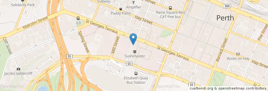 Mapa de ubicacion de Priceline Pharmacy en Australie, Australie Occidentale, City Of Perth.