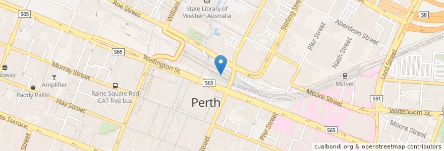 Mapa de ubicacion de Priceline Pharmacy en Australië, West-Australië, City Of Perth.