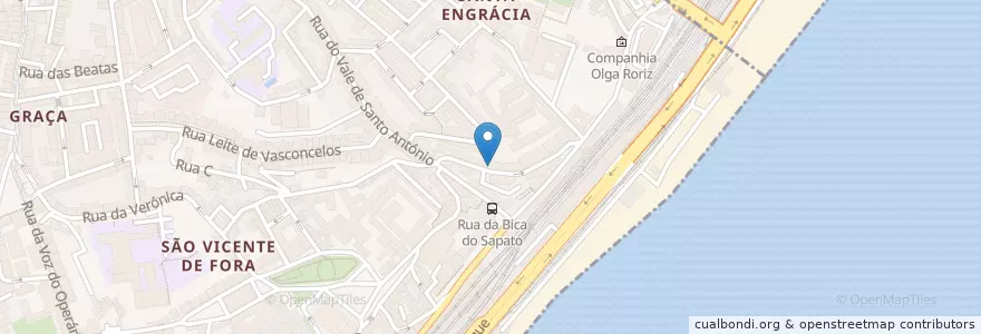 Mapa de ubicacion de Crisfama - Restaurante Snack Bar Lda en Portugal, Lisbonne, Grande Lisboa, Lisbonne, São Vicente.