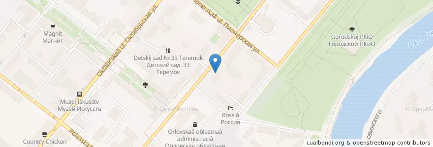 Mapa de ubicacion de Мр мит en Rússia, Distrito Federal Central, Oblast De Oriol, Орловский Район, Городской Округ Орёл.