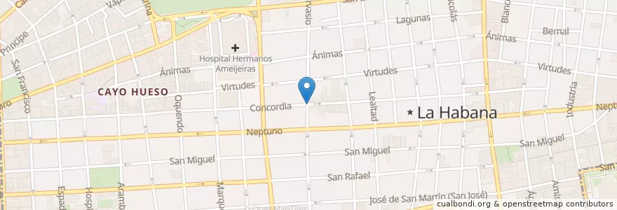 Mapa de ubicacion de El Loco Loco en کوبا, La Habana, Centro Habana.