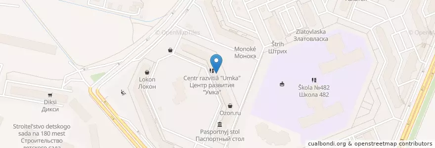 Mapa de ubicacion de Медцентр Парнас en Russie, District Fédéral Du Nord-Ouest, Oblast De Léningrad, Saint-Pétersbourg, Выборгский Район, Парголово.