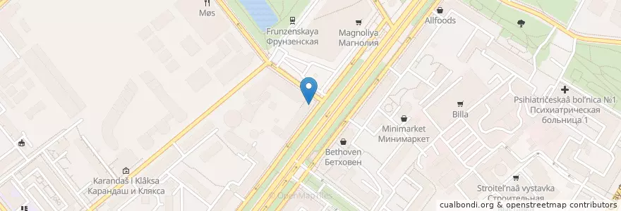 Mapa de ubicacion de Ла специя en Rusland, Centraal Federaal District, Moskou, Центральный Административный Округ, Район Хамовники.