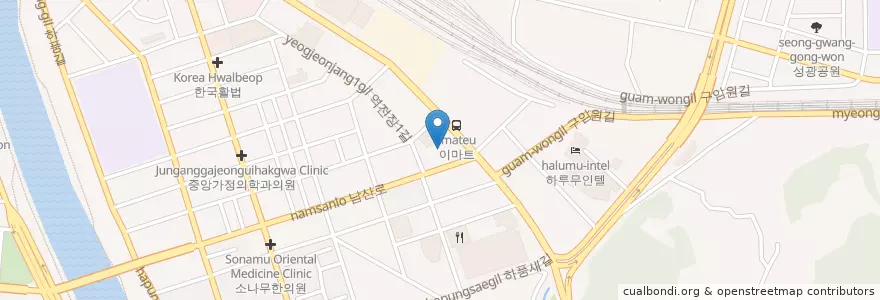 Mapa de ubicacion de GS칼텍스 친구주유소 en Korea Selatan, Jeolla Selatan, 순천시.
