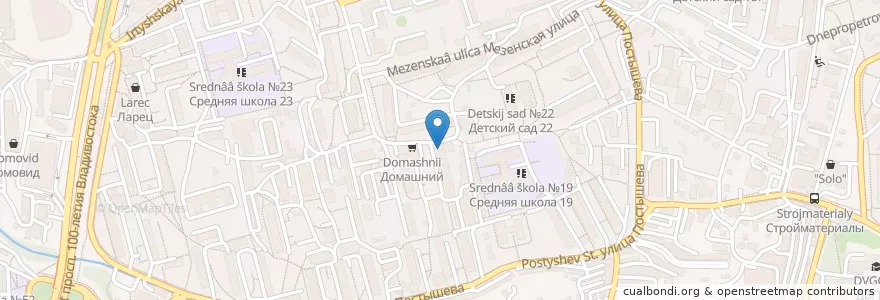 Mapa de ubicacion de Поликлиника en Rusia, Дальневосточный Федеральный Округ, Приморский Край, Владивостокский Городской Округ.