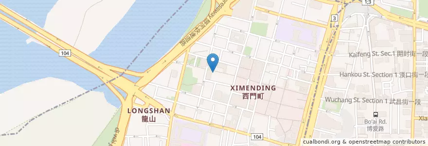 Mapa de ubicacion de 鄭克明漢方生活 en 臺灣, 新北市, 臺北市, 萬華區.