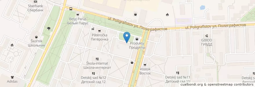 Mapa de ubicacion de Отделение связи №142300 en Rusland, Centraal Federaal District, Oblast Moskou, Городской Округ Чехов.