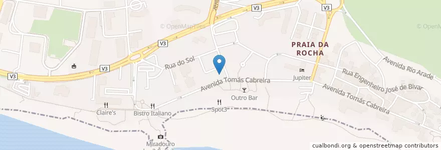 Mapa de ubicacion de Caffé da Rocha en Portugal, Algarve, Algarve, Faro, Portimão, Portimão.