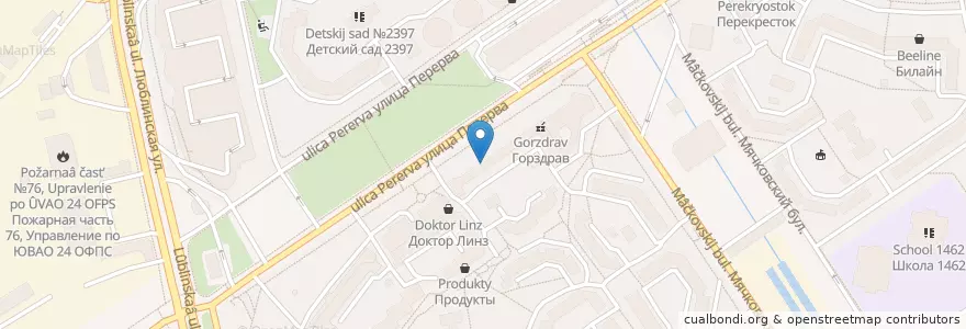 Mapa de ubicacion de Альфа-Банк en Russia, Distretto Federale Centrale, Москва, Юго-Восточный Административный Округ, Район Марьино.