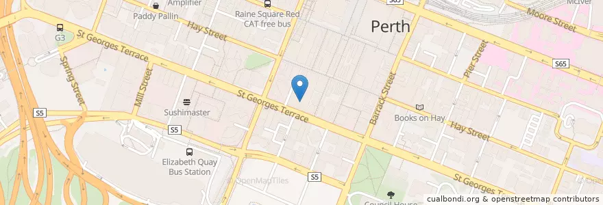Mapa de ubicacion de Friendlies Pharmacy en 오스트레일리아, Western Australia, City Of Perth.