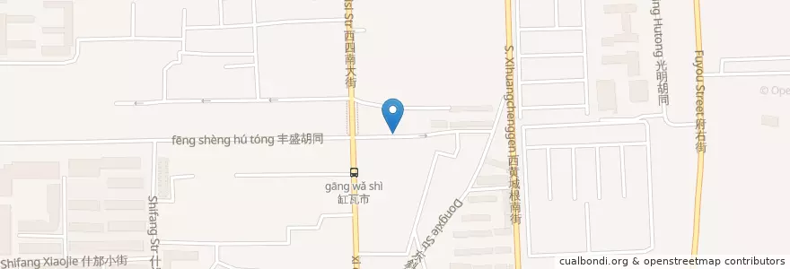 Mapa de ubicacion de 山西燒餅 en China, Peking, Hebei, 西城区.