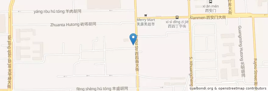 Mapa de ubicacion de 福喜軒餃子小吃 en 중국, 베이징시, 허베이성, 西城区.