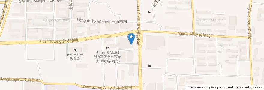 Mapa de ubicacion de 海底捞火锅 en China, Pekín, Hebei, 西城区.