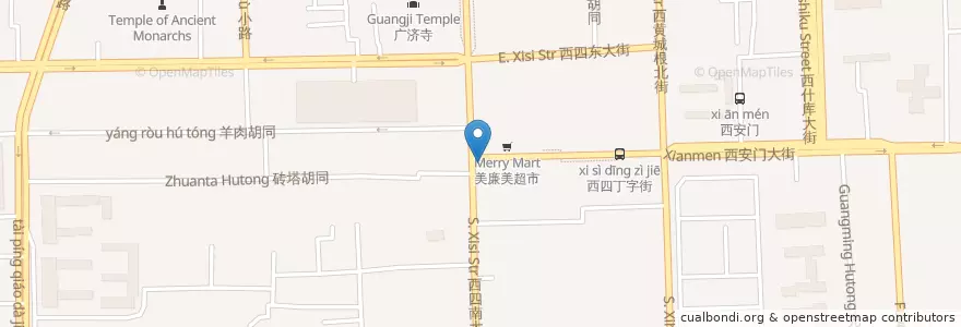 Mapa de ubicacion de 古味早到 en Cina, Pechino, Hebei, 西城区.