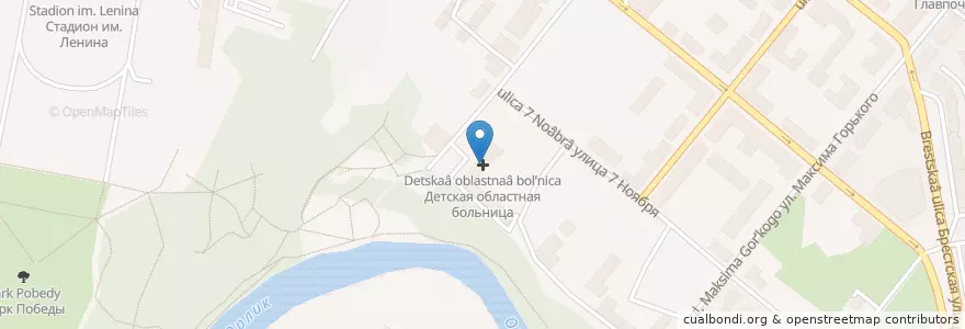 Mapa de ubicacion de Детская областная больница en Russia, Distretto Federale Centrale, Oblast' Di Orël, Орловский Район, Городской Округ Орёл.
