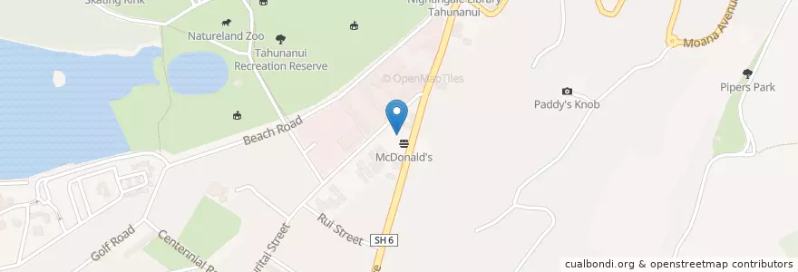 Mapa de ubicacion de McDonald's en New Zealand / Aotearoa, Nelson.