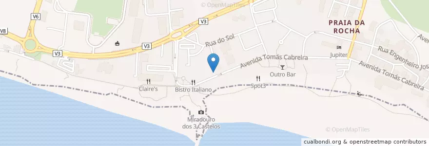Mapa de ubicacion de Vinhos & Comidas en 포르투갈, Algarve, Algarve, Faro, Portimão, Portimão.