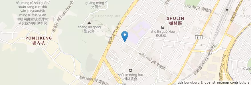 Mapa de ubicacion de 樹林慈聖宮 en Тайвань, Новый Тайбэй, 樹林區.