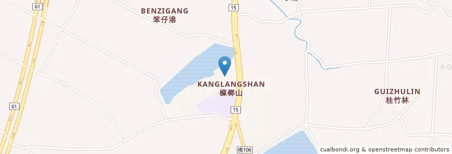 Mapa de ubicacion de 新屋天后宮 en 臺灣, 桃園市, 新屋區.