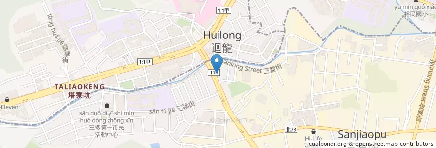Mapa de ubicacion de 樹林迴龍郵局 en 타이완, 신베이 시, 수린 구.