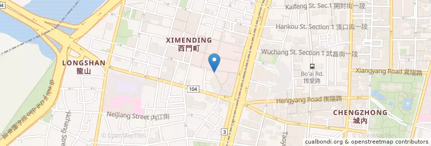 Mapa de ubicacion de Pasta Bar en Taïwan, Nouveau Taipei, Taipei, 萬華區.