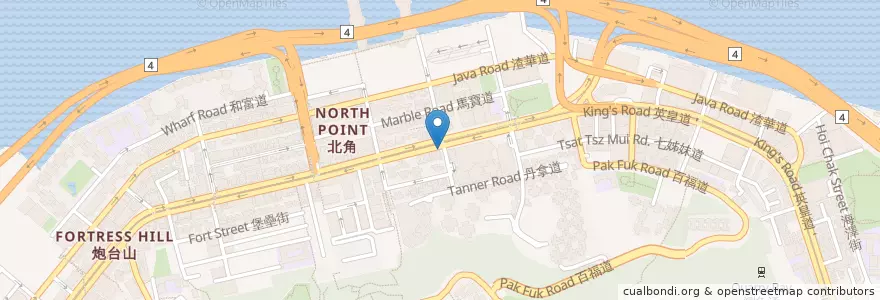 Mapa de ubicacion de 利強記北角雞蛋仔 en China, Guangdong, Hong Kong, Hong Kong Island, New Territories, Eastern District.