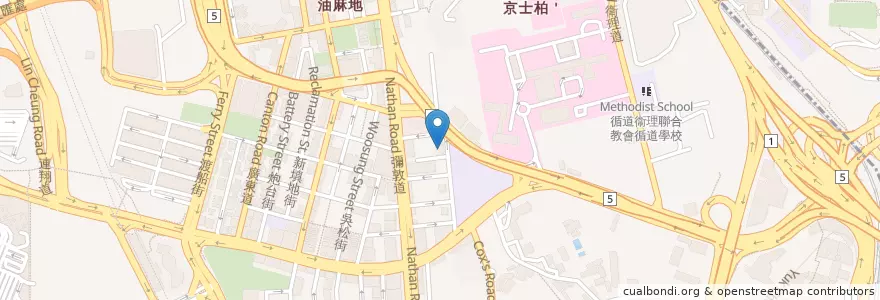 Mapa de ubicacion de MUSE wine bar en Cina, Guangdong, Hong Kong, Kowloon, Nuovi Territori, 油尖旺區 Yau Tsim Mong District.