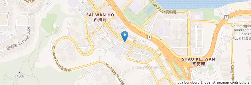 Mapa de ubicacion de 祥榮小館 en China, Cantão, Hong Kong, Ilha De Hong Kong, Novos Territórios, 東區 Eastern District.