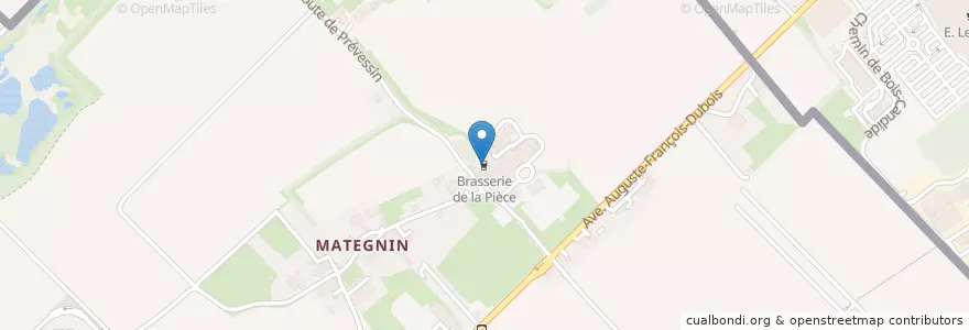 Mapa de ubicacion de Brasserie de la Pièce en スイス, フランス, ジュネーヴ, フランス・メトロポリテーヌ, ジュネーヴ, オーヴェルニュ＝ローヌ＝アルプ, Ain.