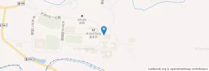 Mapa de ubicacion de 郵政代辦所 en 台湾, 台湾省, 嘉義県, 大林鎮.