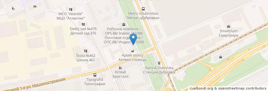 Mapa de ubicacion de Суши Wok en Rússia, Distrito Federal Central, Москва, Юго-Восточный Административный Округ, Южнопортовый Район.