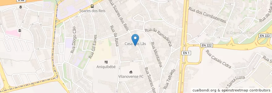 Mapa de ubicacion de Casa Vilanovense en Portugal, Norte, Área Metropolitana Do Porto, Porto, Vila Nova De Gaia, Mafamude E Vilar Do Paraíso.