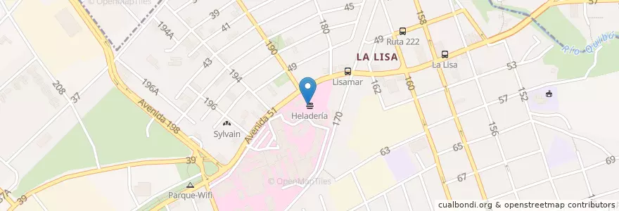 Mapa de ubicacion de Heladería en 쿠바, La Habana, La Lisa.