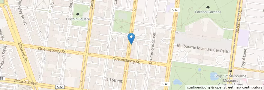 Mapa de ubicacion de Da Guido La Pasta en Австралия, Виктория, City Of Melbourne.