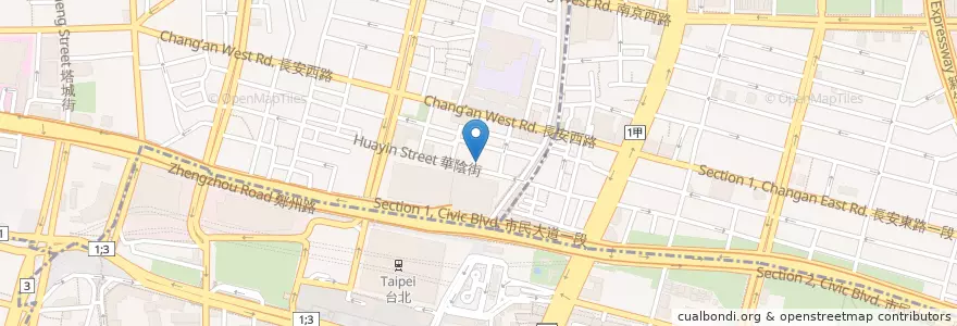 Mapa de ubicacion de 歐帝斯美墨餐廳 en 臺灣, 新北市, 臺北市.